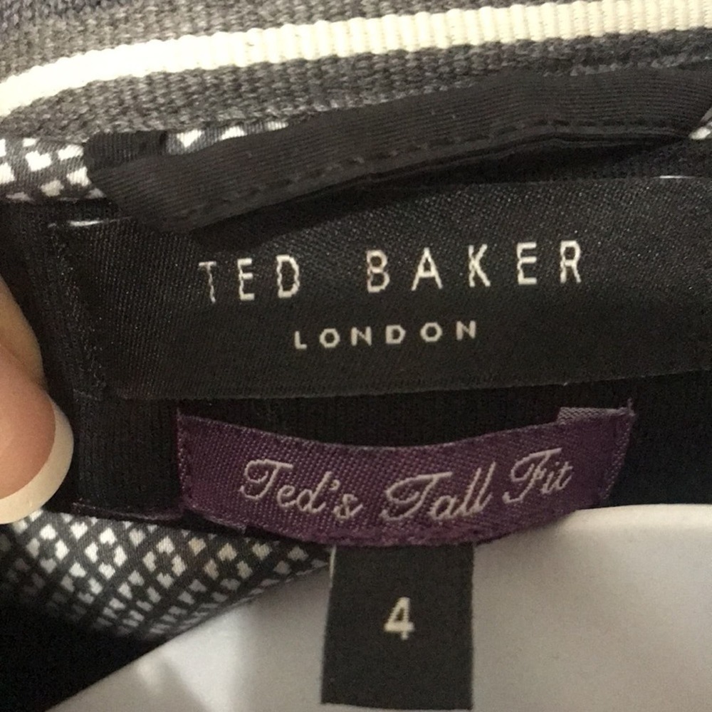 Ted Baker Black Tall Fit light weight Full Zip and Snap Bomber jacket size 4 - Picture 4 of 12